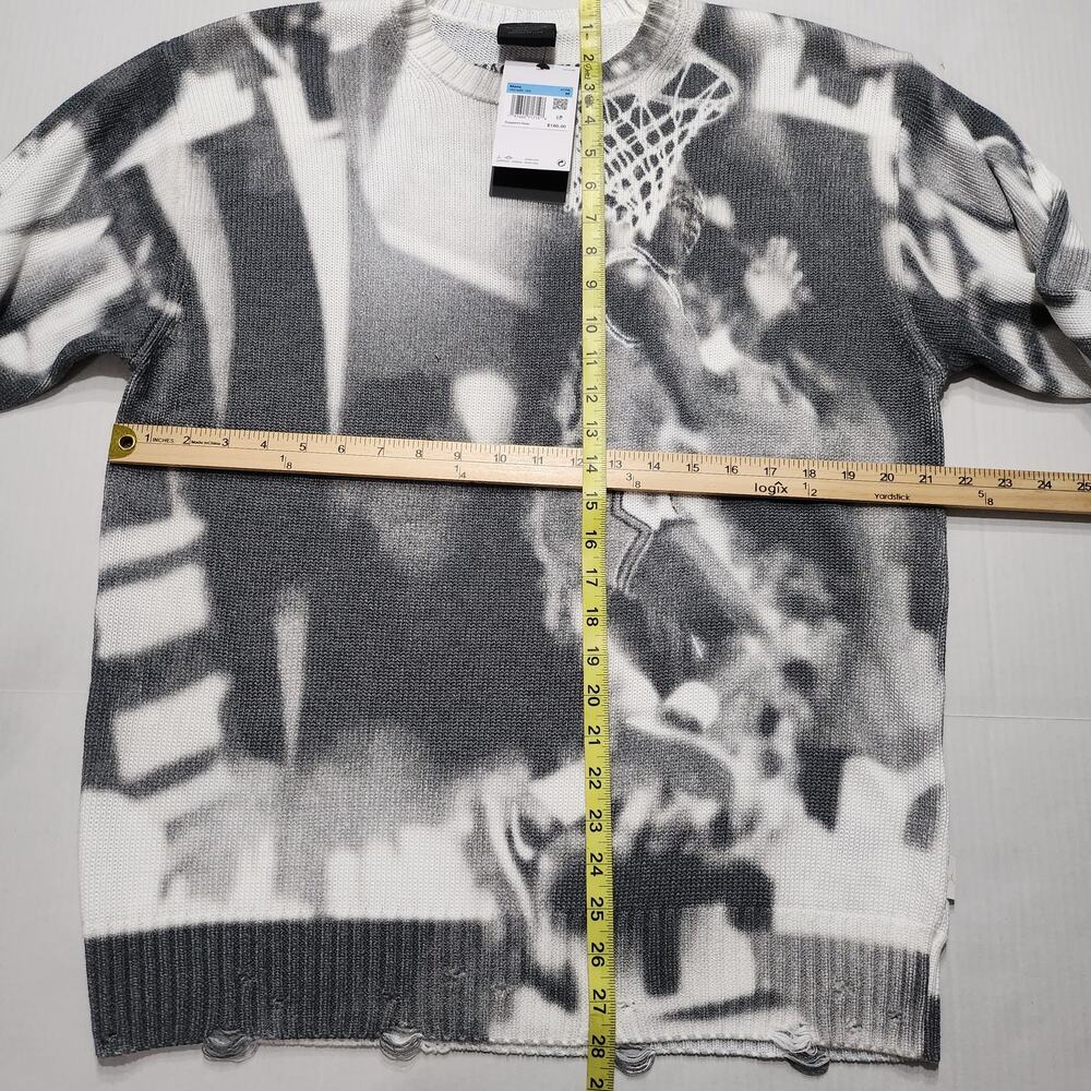 Mens Size M Nike Air Jordan Sweater Knit Heavyweight Crewneck White HQ1635-133 - Picture 4 of 5